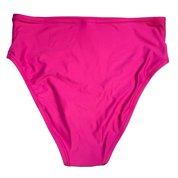 J. Crew Womens High Rise Full Coverage Bikini Bottom Pink classic - Picture 2 of 6